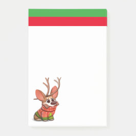 Corgi Dog Weihnachtshinweise Post-it Klebezettel