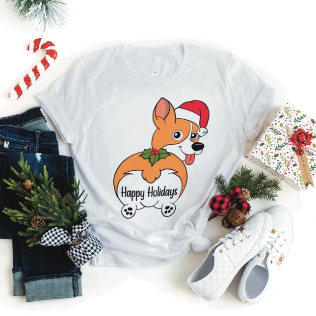Corgi Dog Weihnachtszeit T - Shirt (Von Creator hochgeladen)
