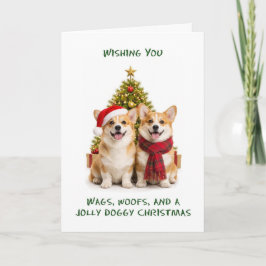 Corgi Dogs Christmas Feiertagskarte