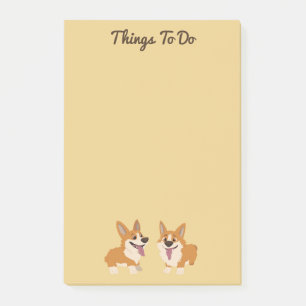 Corgi Dogs Post-it Klebezettel