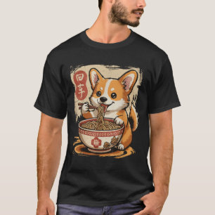 Corgi Eating Ramen T-Shirt