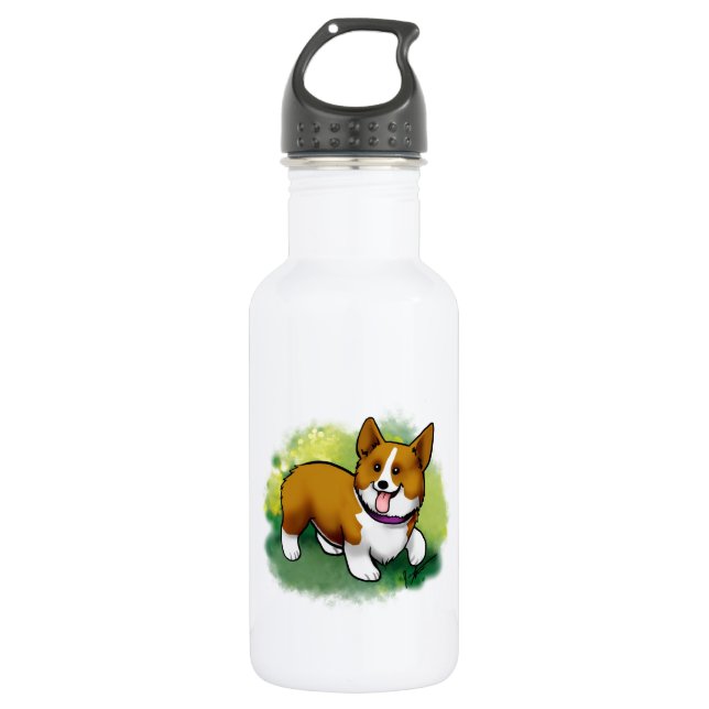 Corgi Edelstahlflasche (Vorderseite)