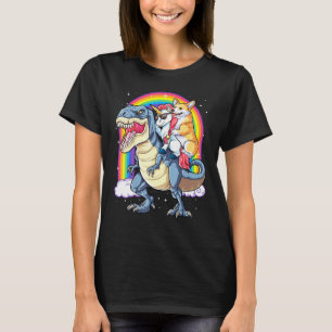 Corgi Einhorn Dinosaurier T Rex Mädchen Regenbogen T-Shirt
