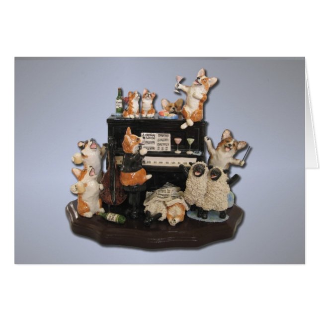 Corgi et moutons "d'heure Yappy" de concert ! (Devant horizontal)