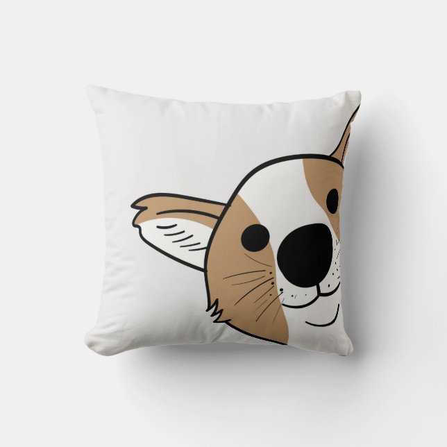 Corgi Face Pet Bed Kissen (Vorderseite)