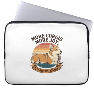 Corgi-Fan-Shirt Vintage Gravur Hundezitat Desi Laptopschutzhülle