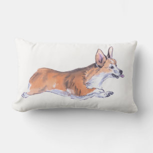 Corgi-Flug-Saummalerei Kissen Für Draußen