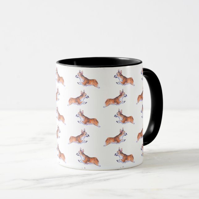 Corgi-Flugeruch Tasse (VorderseiteRechts)