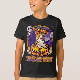 Corgi Frohes Halloween-Kürbis-Hund T-Shirt