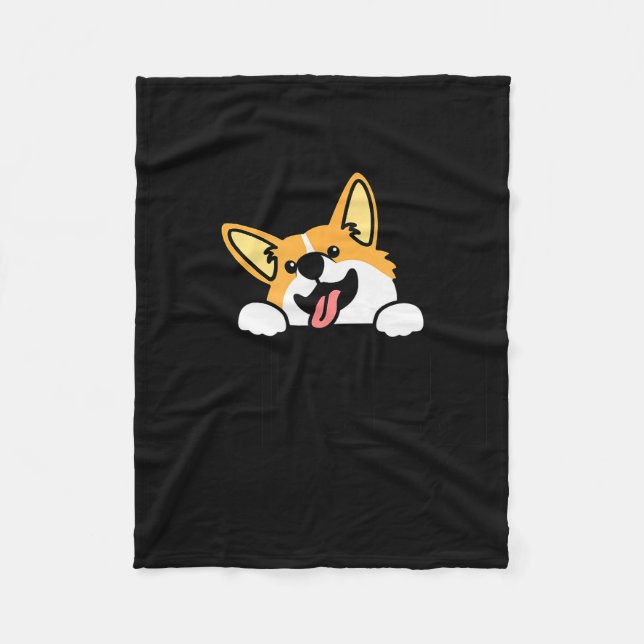 Corgi Funny Elements Of Hapness Corgi Dog Lover  Fleecedecke (Vorderseite)