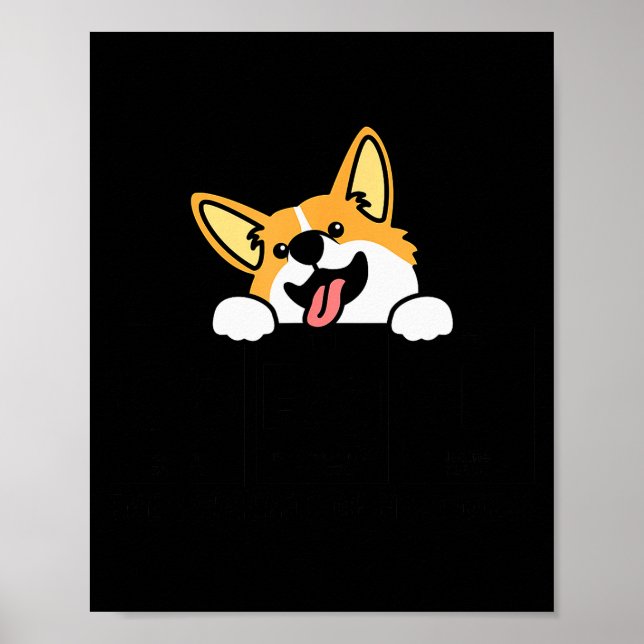 Corgi Funny Elements Of Hapness Corgi Dog Lover  Poster (Vorne)