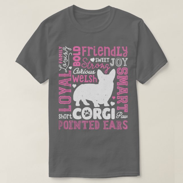 Corgi für Männer Frauen Mädchen Kinder Hund Lover  T-Shirt (Design vorne)