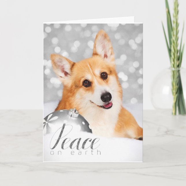 Corgi gallois (Pembroke) Cartes de voeux de Noël (Devant)