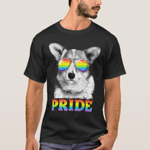 Corgi Gay Pride Lgbt Regenbogenflagge Sonnenbrille T-Shirt