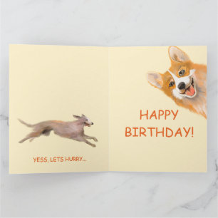 Corgi-Geburtstagskarte Karte