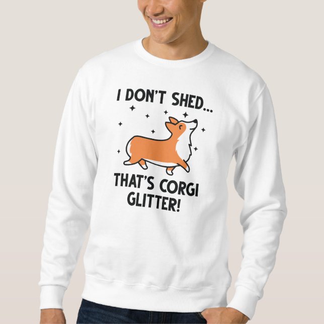 Corgi Glitzer Sweatshirt (Vorderseite)
