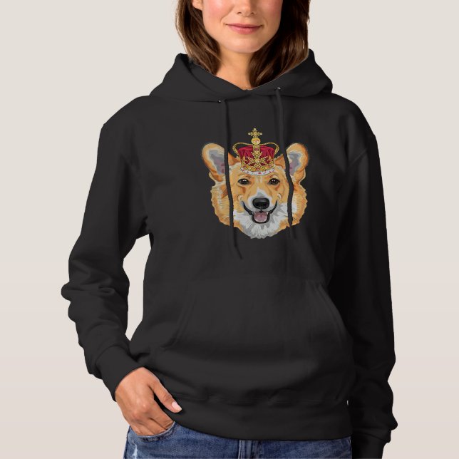 Corgi Glücklich Hoodie (Vorderseite)