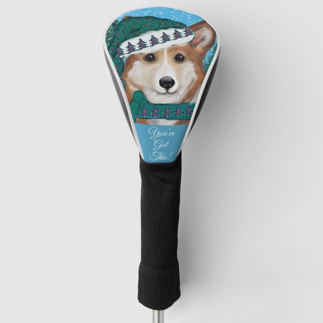 Corgi Golf Headcover (Vorderseite)