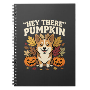 Corgi Halloween Hey There Kürbis Design Notizblock