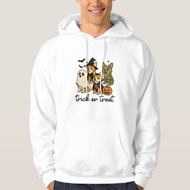 Corgi Halloween-Kostüm  Hoodie (Vorderseite)