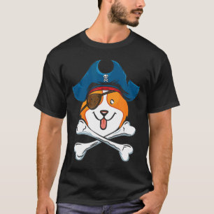Corgi Halloween Piratenhut Totenkopf Hund T-Shirt