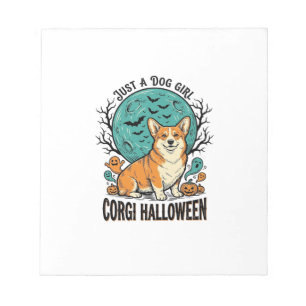 Corgi-Halloween-Shirt für Mädchen, die Hunde liebe Notizblock
