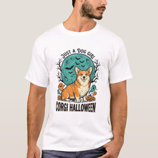 Corgi-Halloween-Shirt für Mädchen, die Hunde liebe T-Shirt
