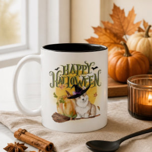 Corgi Halloween-Tasse Zweifarbige Tasse