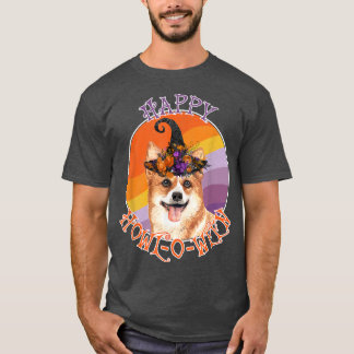 Corgi Happy HowlOWeenFunny Halloween Hund Lover T-Shirt