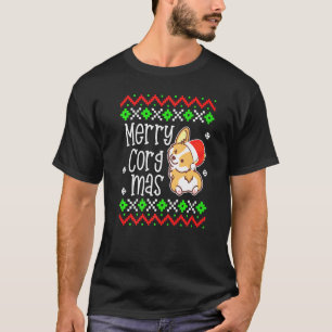 Corgi hässlicher Weihnachtshund Frohe Corgmas Feie T-Shirt