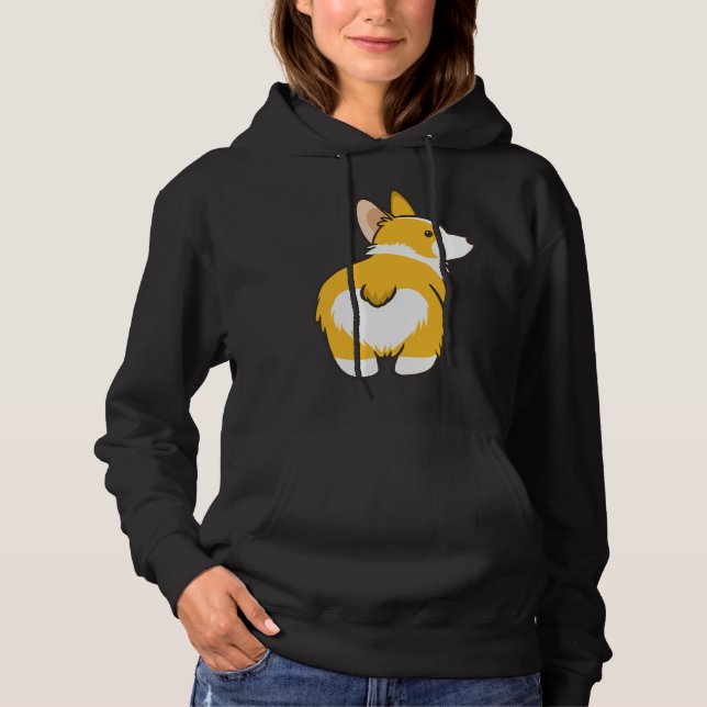 Corgi Heart Hintern Hoodie (Vorderseite)