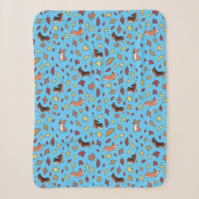Corgi Herbstlaubs Aquamarin Sherpadecke (Vorderseite)