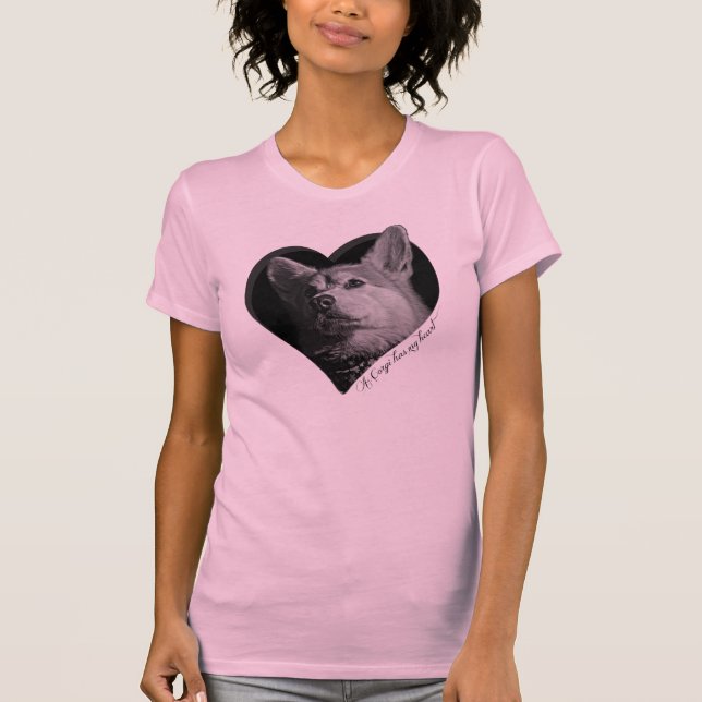 Corgi-Herz T T-Shirt (Vorderseite)