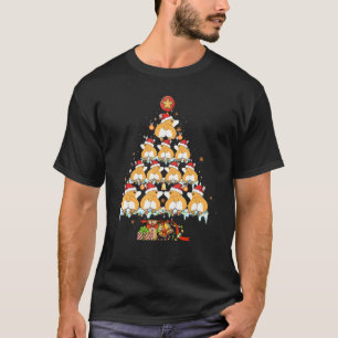 Corgi Hintern Corgi Weihnachtsbaum Licht Ornament T-Shirt