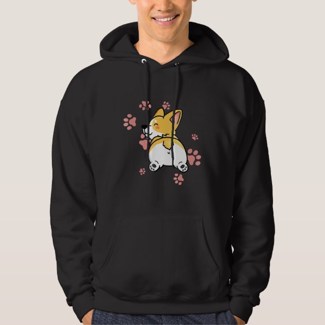 Corgi Hintern Dog Hoodie (Vorderseite)