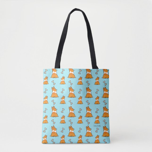 Corgi-Hintern-erstklassige Taschen-Tasche Tasche (Vorderseite)
