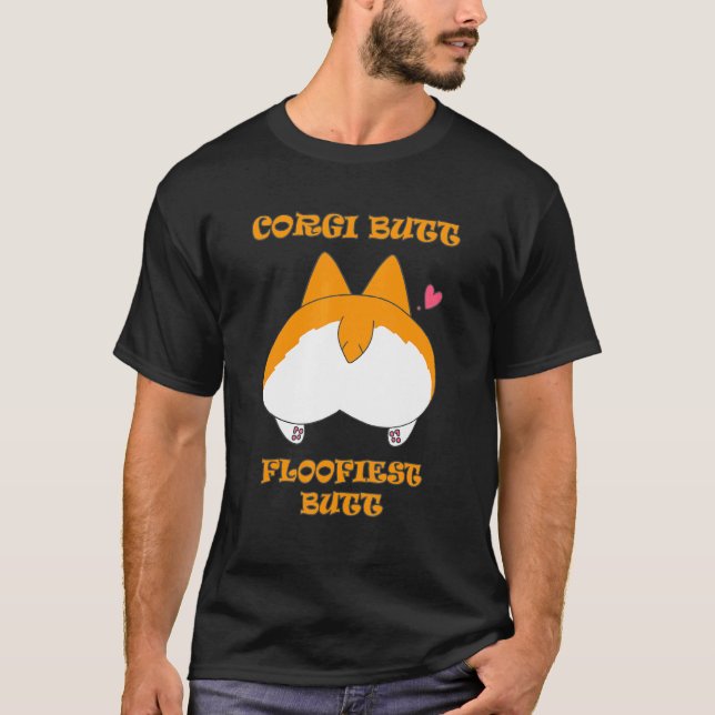 Corgi Hintern Hund T-Shirt (Vorderseite)
