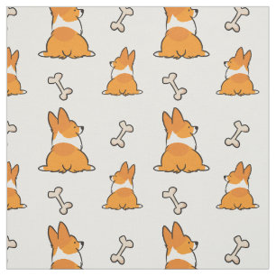 Corgi-Hintern-Muster-Gewebe   CorgiThings Stoff