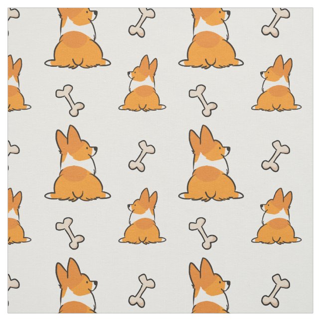 Corgi-Hintern-Muster-Gewebe | CorgiThings Stoff (Muster)