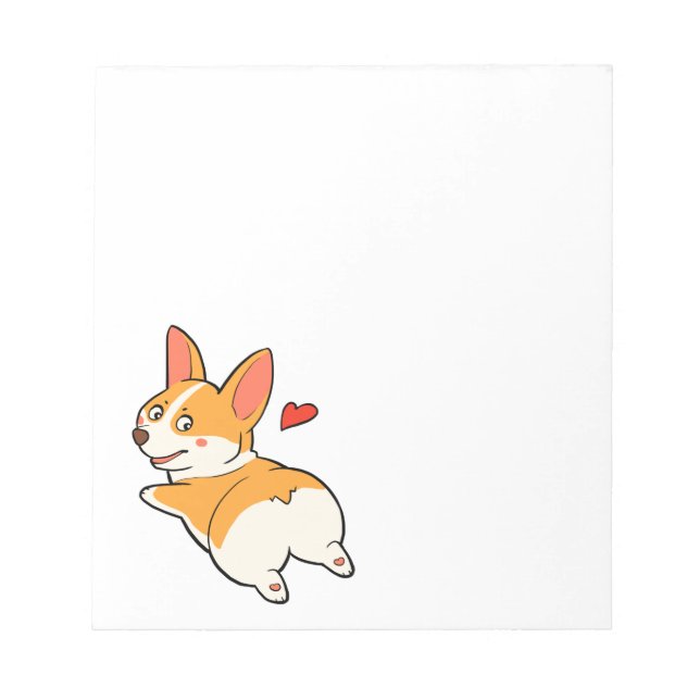 Corgi Hintern Notizblock (Vorderseite)
