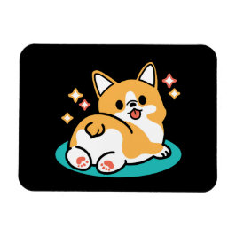 Corgi Hintern und Nickerchen Vibes - Niedlicher Sc Magnet