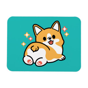 Corgi Hintern und Nickerchen Vibes - Niedlicher Sc Magnet