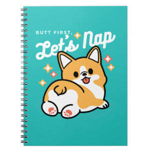 Corgi Hintern und Nickerchen Vibes - Niedlicher Sc Notizblock