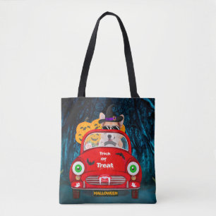 Corgi Hund Autofahren Auto Beängstigend Halloween Tasche