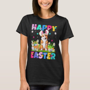 Corgi Hund  Fröhlicher Osterhase Corgi Ostersonnta T-Shirt
