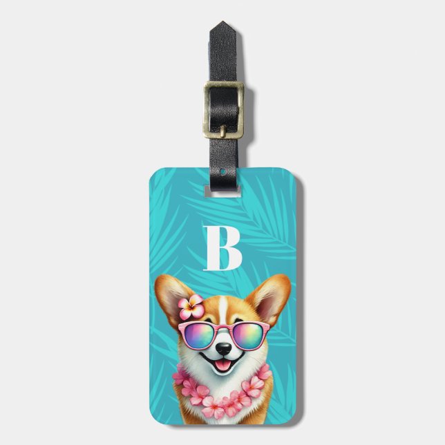 Corgi-Hund-Gepäckanhänger Gepäckanhänger (Vorderseite vertikal)