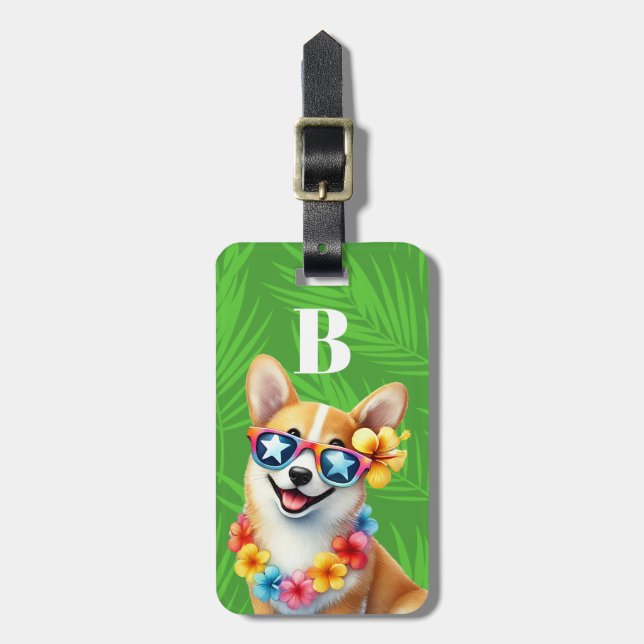 Corgi-Hund-Gepäckanhänger Gepäckanhänger (Vorderseite vertikal)