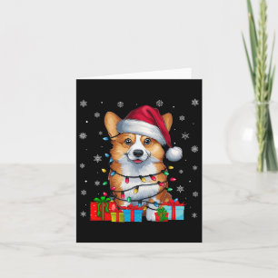 Corgi Hund hässliche Weihnachtsbeleuchtung Weihnac Karte
