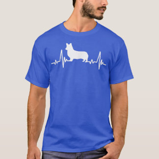 Corgi Hund Heartbeat Corgi Papi T-Shirt