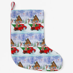 Corgi Hund in der Weihnachtslieferung LKW Schnee Kleiner Weihnachtsstrumpf